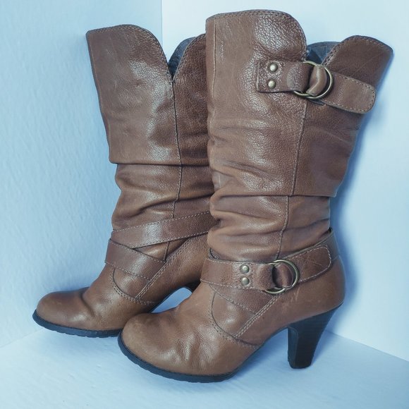 Aldo Shoes Aldo Genuine Leather Buckle Boots Slouchy Poshmark